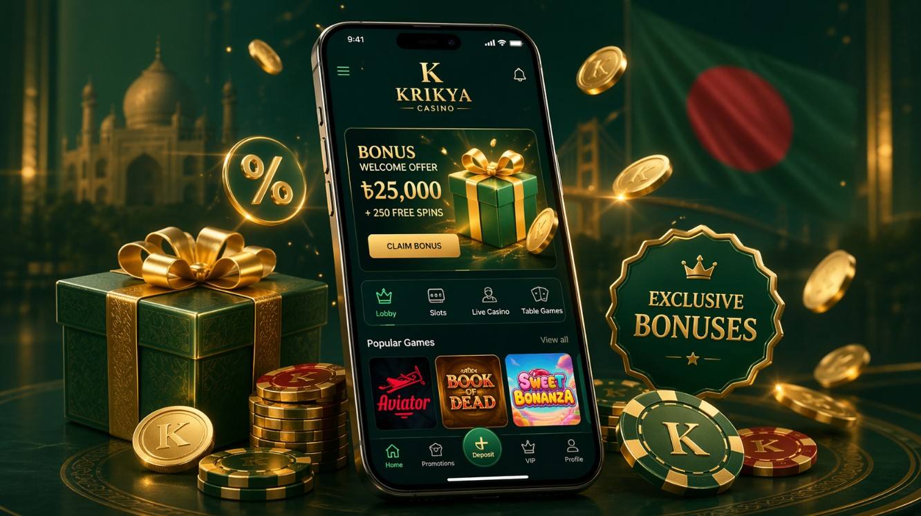 Krikya mobile bonuses and promotions for players in Bangladesh