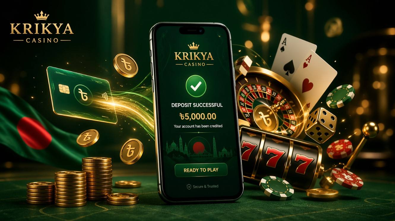 Krikya Bangladesh deposit screen for adding funds to play games