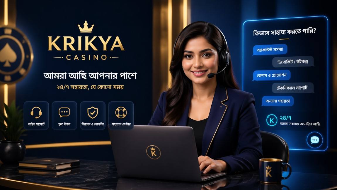 Krikya customer support in Bangladesh (24/7 live chat and email help)