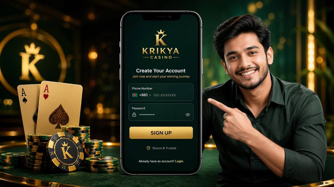 Krikya mobile registration steps for Bangladesh